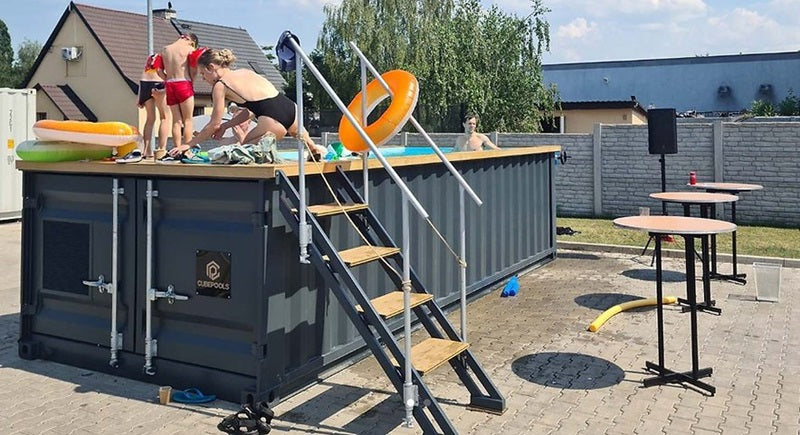 Gebrauchsfertiger Containerpool (6,2 m x 2,5 m), Komfortpaket