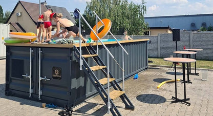 Gebrauchsfertiger Containerpool (6,2 m x 2,5 m), Komfortpaket