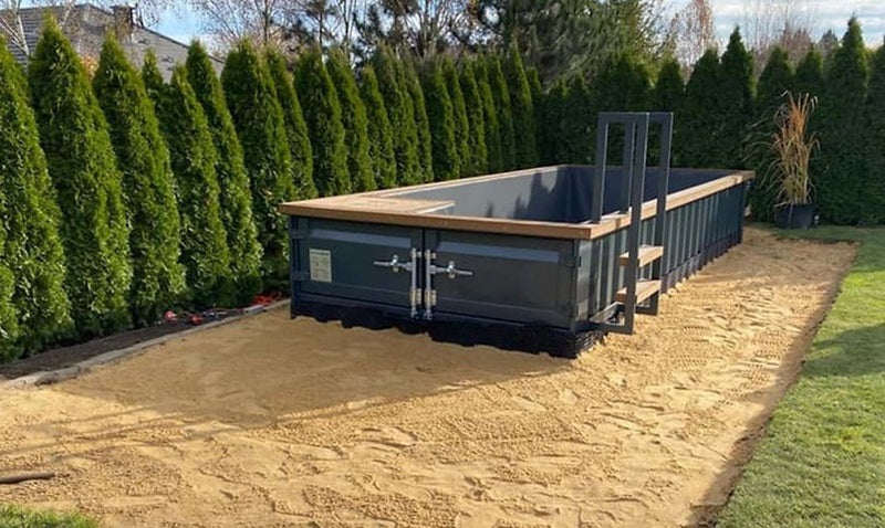Gebrauchsfertiger Containerpool (6,2 m x 2,5 m), Komfortpaket