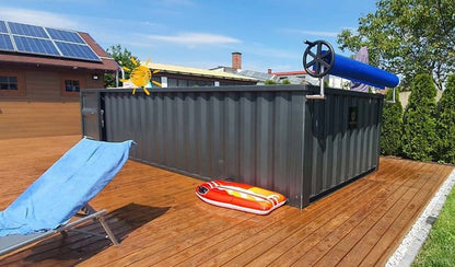Gebrauchsfertiger Containerpool (6,2 m x 2,5 m), Komfortpaket
