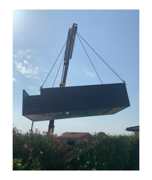 Mobiler Container für Schwimmbecken 5,25 m x 2,55 m x 1,26 m